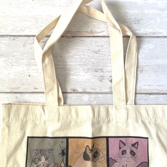 Taylor Swift The Eras Tour Tote Cat as Albums Grid Design Canvas Bag NEW - Picture 2 of 7